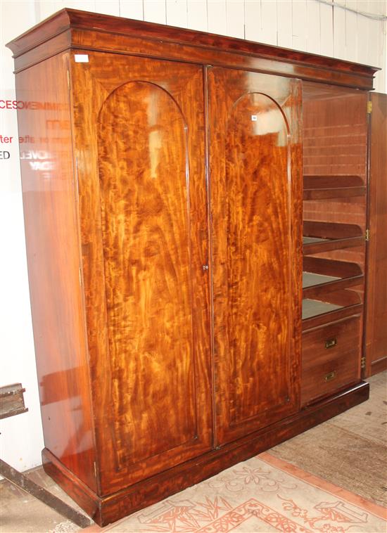 Mahogany triple wardrobe